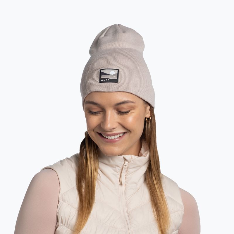 Зимна шапка BUFF Knitted Lilon long birch grey 3