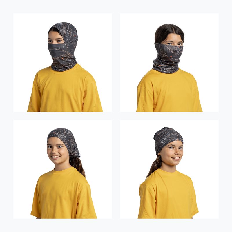 Детска многофункционална кърпа BUFF Coolnet UV suber graphite 3