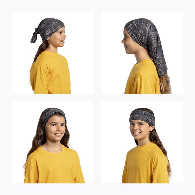 Детска многофункционална кърпа BUFF Coolnet UV suber graphite 4