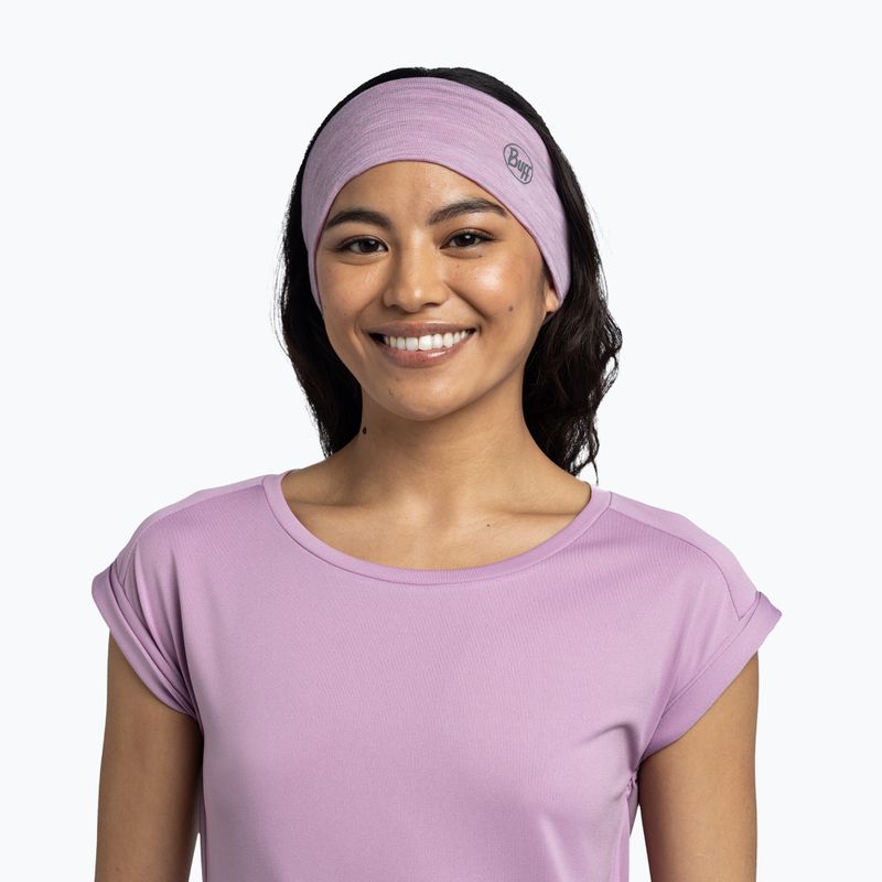 Лента за глава BUFF Lightweight Merino Wool pansy 3