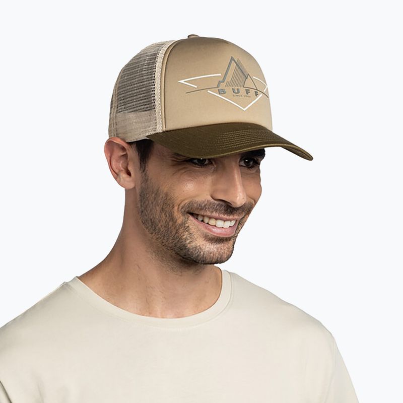 Шапка с козирка BUFF Trucker khaki 3
