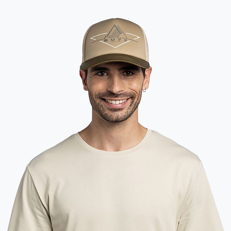 Шапка с козирка BUFF Trucker khaki 4
