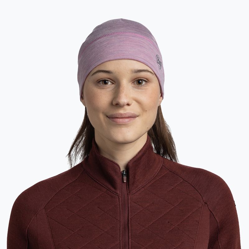Зимна шапка BUFF Lightweight Merino Wool solid pansy 3