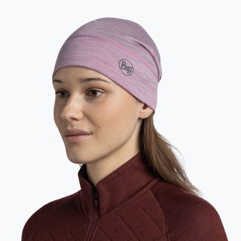 Зимна шапка BUFF Lightweight Merino Wool solid pansy 4