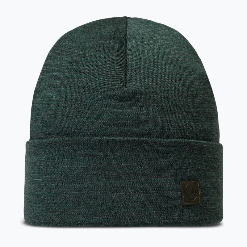 Зимна шапка BUFF Heavyweight Merino Wool solid forest