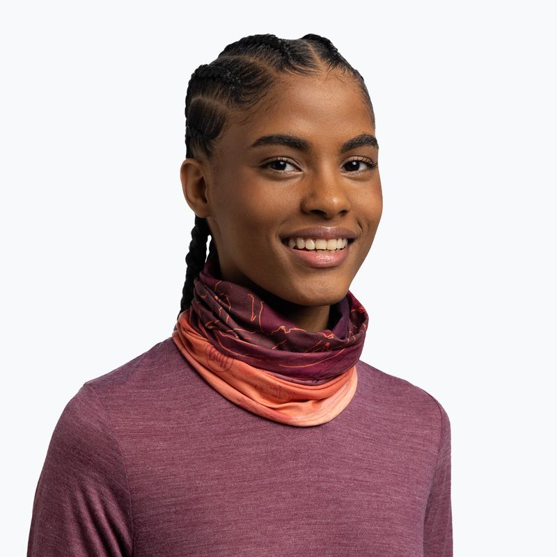 Многофункционална кърпа BUFF Original Ecostretch unal garnet 4