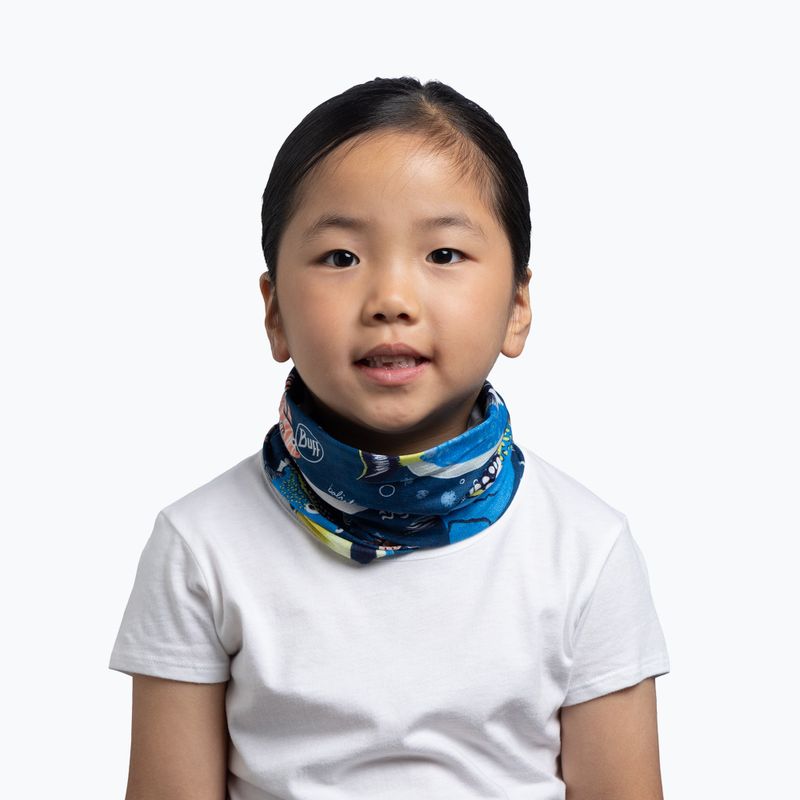 Детска многофункционална кърпа BUFF CoolNet UV huambi navy 3