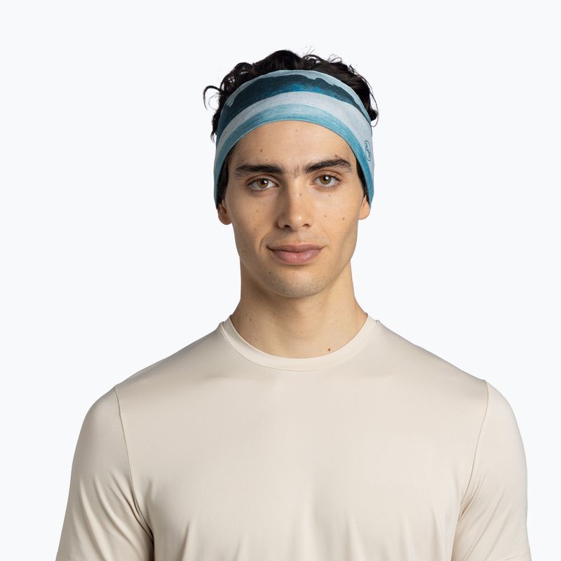 Лента за глава BUFF CoolNet UV Wide aler teal 2