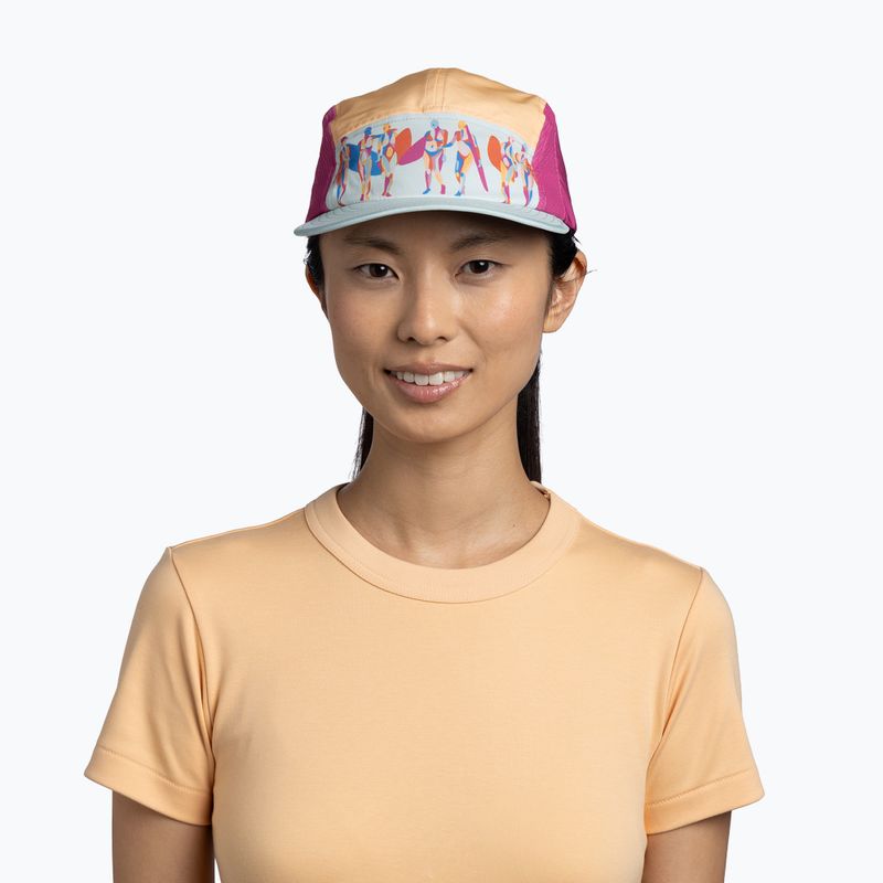 Шапка с козирка BUFF 5 Panel Go lagua pink 3