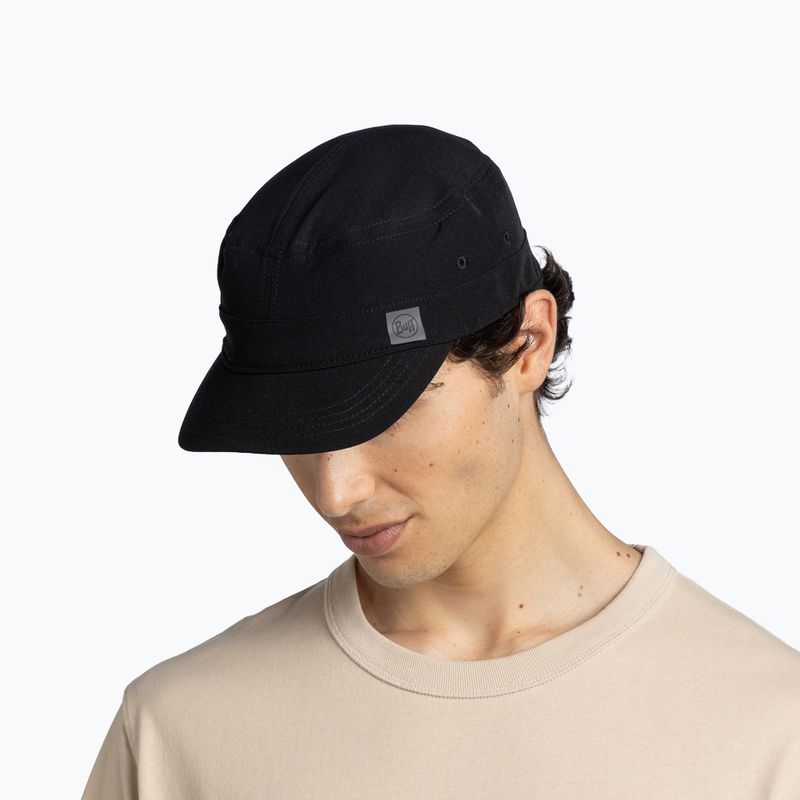 Бейзболна шапка BUFF Military solid black 4