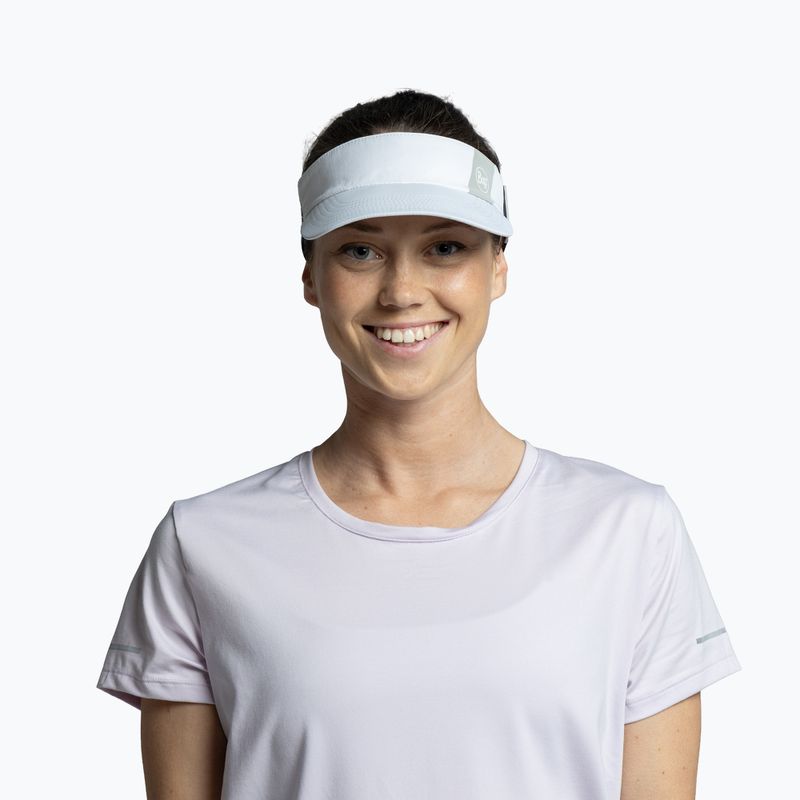 Шапка с козирка за бягане BUFF Speed solid white 3