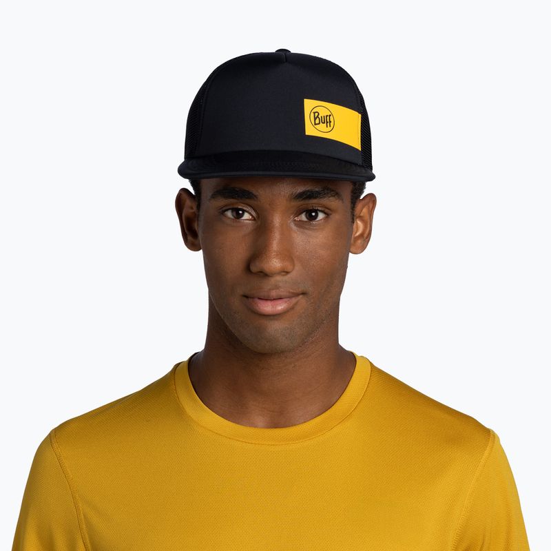 Шапка с козирка BUFF Explore Trucker cream logo black 3