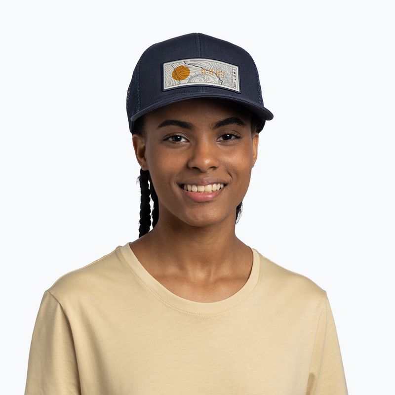 Шапка с козирка BUFF Explore Trucker lewen navy 3