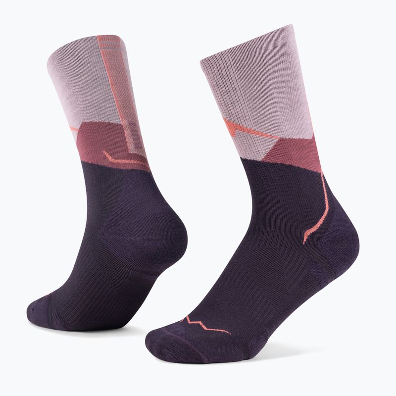 BUFF Merino Lightweight Crew LWC1 розови чорапи