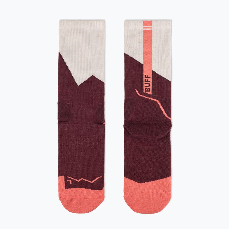 Чорапи BUFF Midweight Crew wine 3