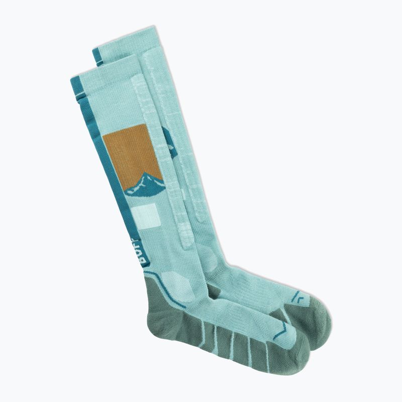 Чорапи BUFF Merino Heavyweight Over The Calf sea green 2