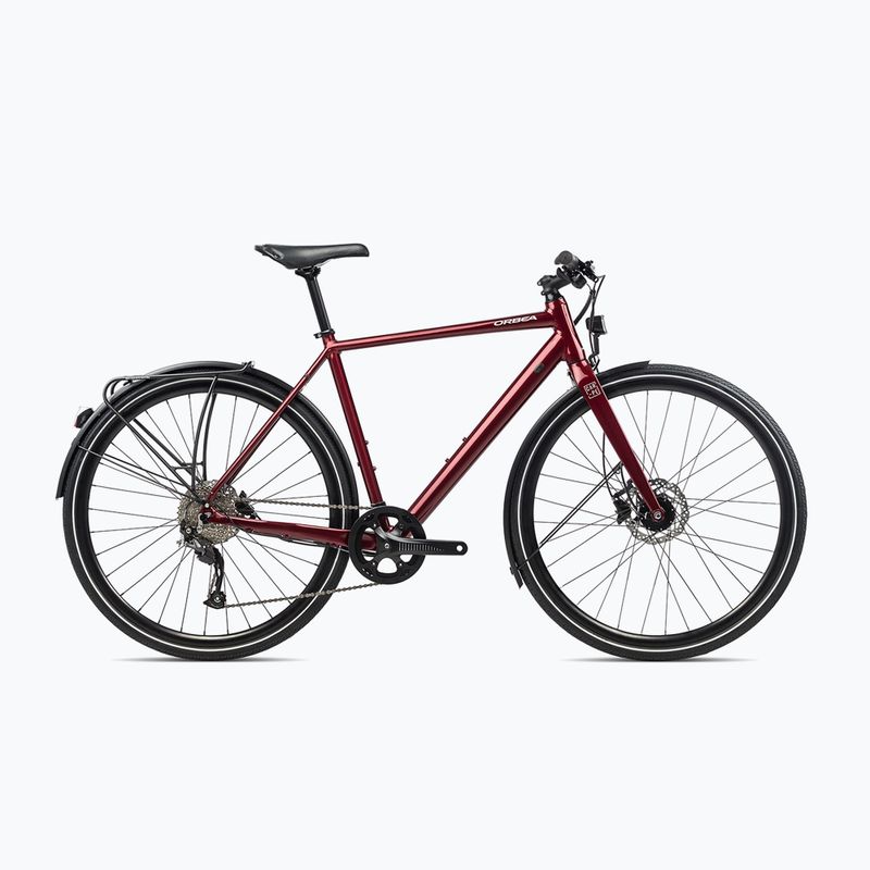 Градски велосипед Orbea Carpe 15 2023 металик тъмночервен