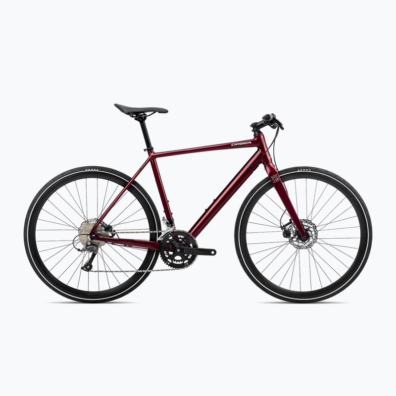 Градски велосипед Orbea Vector 30 2023 металик тъмночервен