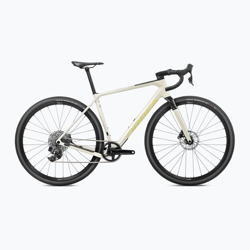 Гравел велосипед Orbea Terra M31e Team 1X 2024 ivory white/spicy lime