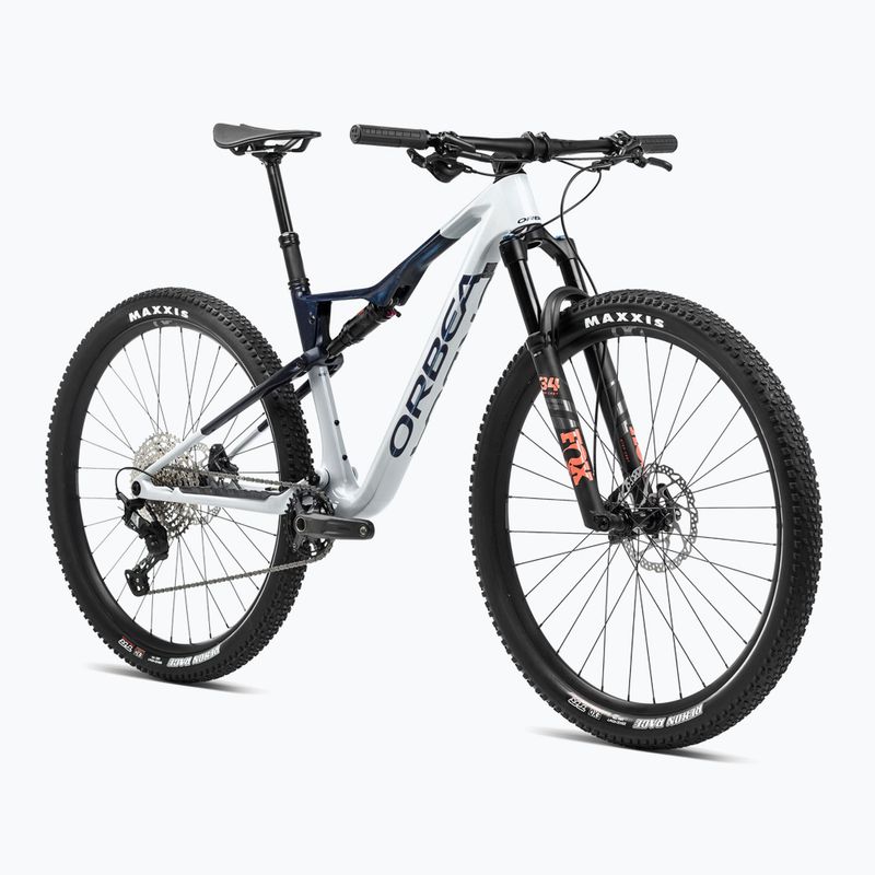 Планински велосипед Orbea Oiz M30 2024 halo silver/blue carbon view 2