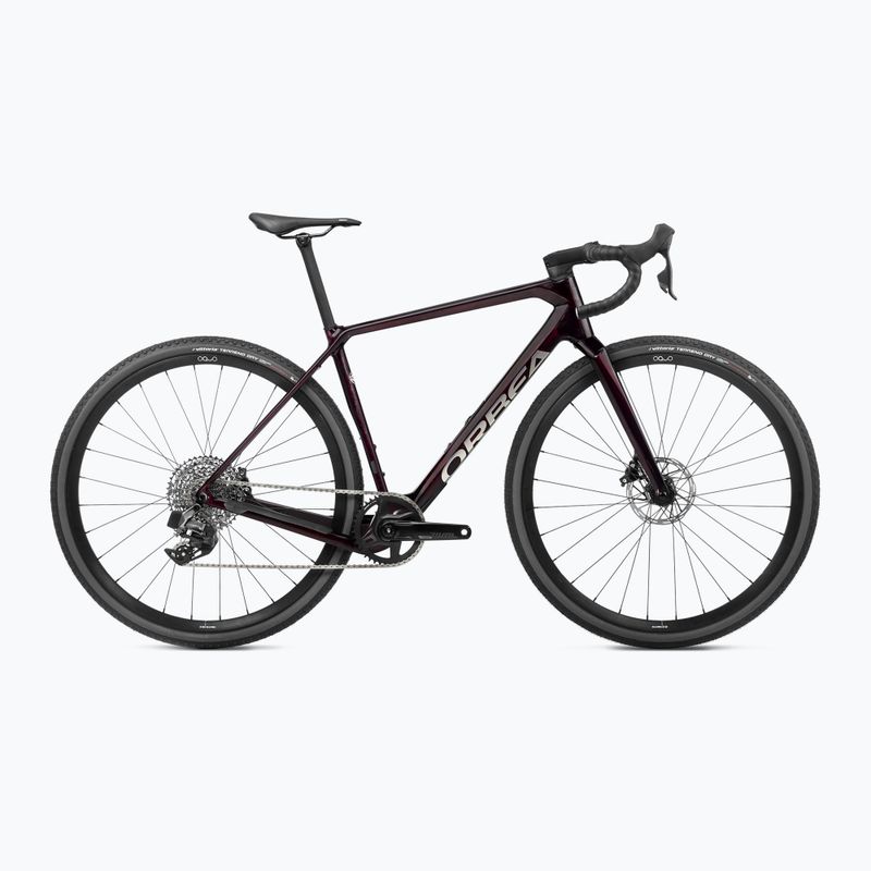 Гравел велосипед Orbea Terra M31e Team 1X 2024 wine red carbon view