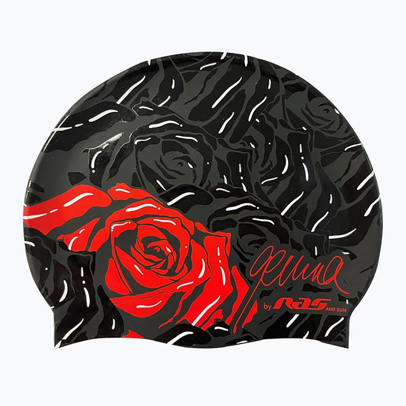 Шапка за плуване RAS Rose черна