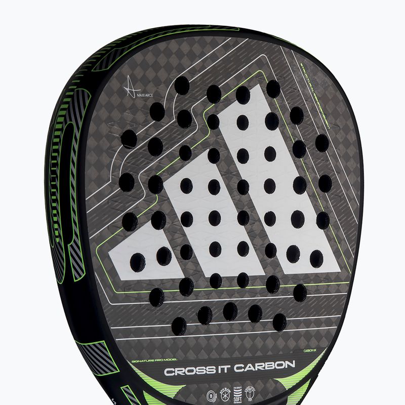 Ракета за падел adidas Cross IT Carbon 2026 black/lime 5