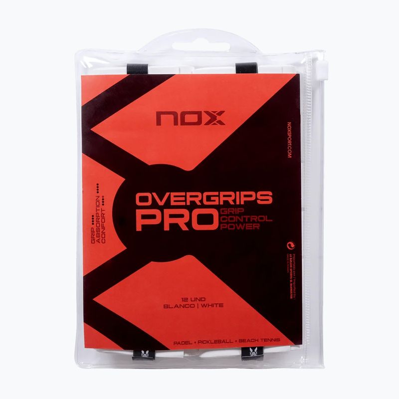 Грипове за тенис ракети NOX Pro Overgrip 12 pack white 2