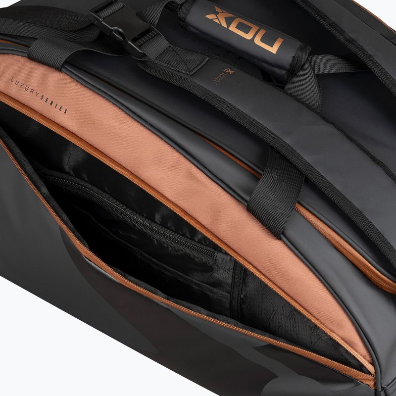 Чанта за падел NOX Luxury Open Series 60 l black/brown 12