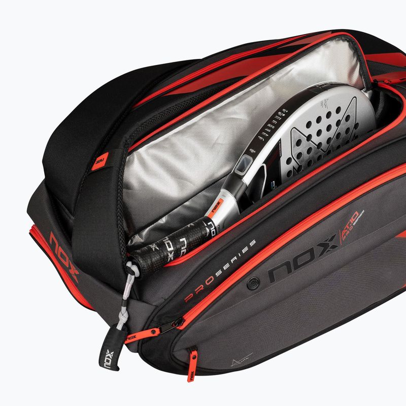 Чанта за падел NOX AT10 XXL Padelbag 90 l grey/orange 8