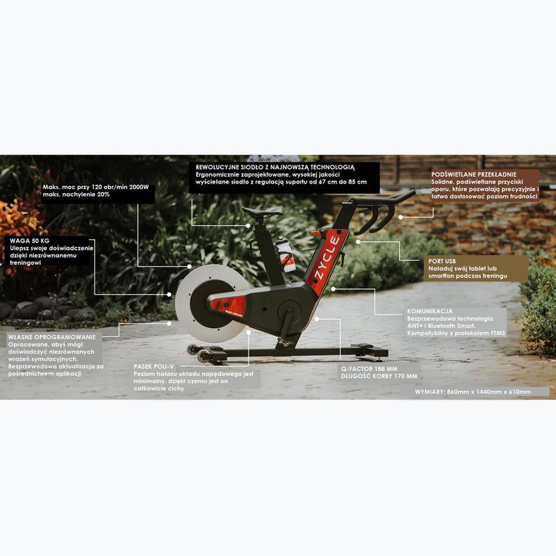 Велотренажор ZYCLE Smart Zbike 2 black/red 5