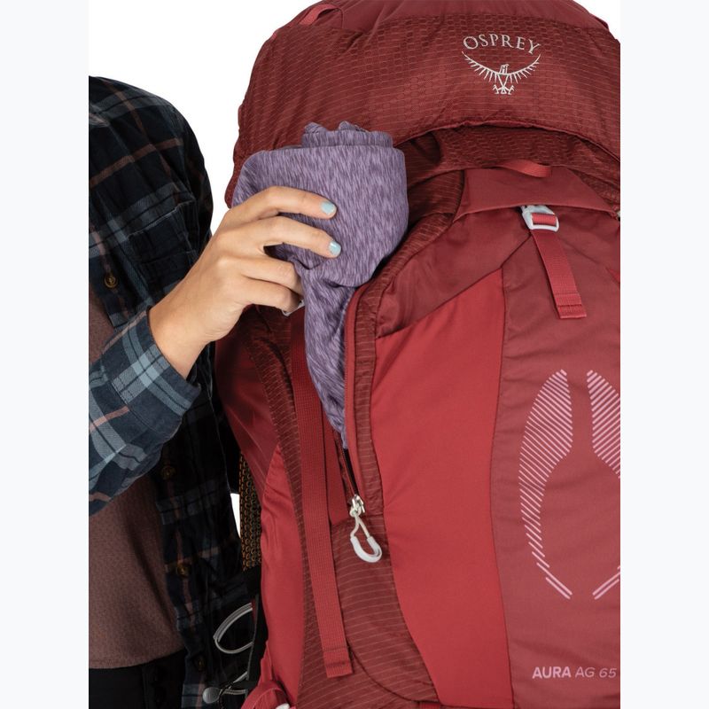 Дамска раница за трекинг Osprey Aura AG 65 l XS-S berry sorbet red 11