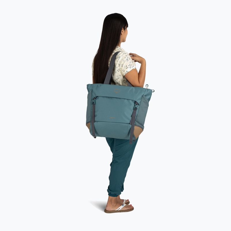 Osprey Daylite Large Tote 26 л пътна чанта каскадно синьо / лате кафяво 6