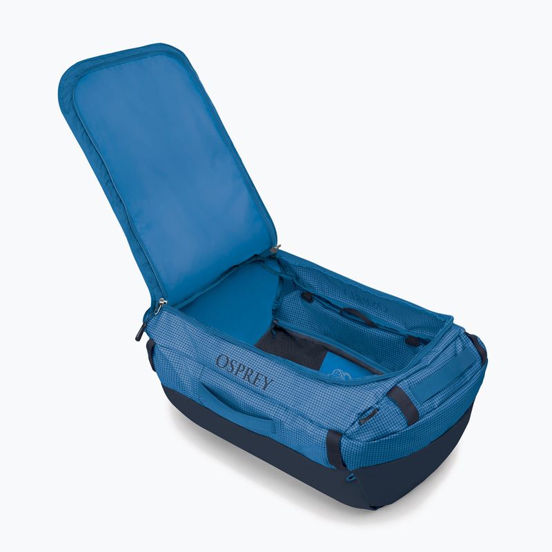 Пътническа чанта Osprey Transporter Duffel 65 л, синьо, пламък 4