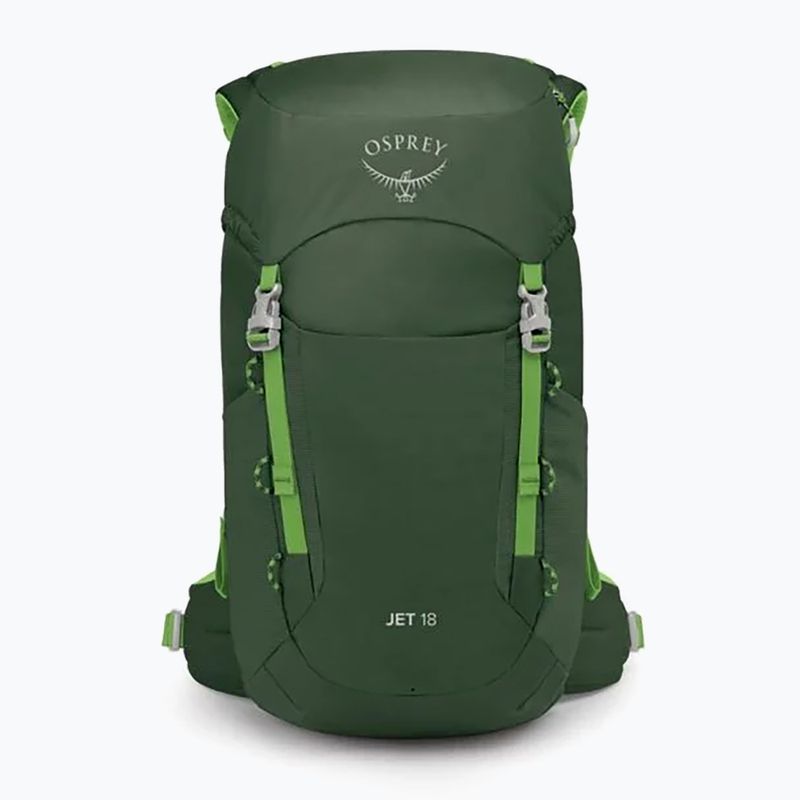 Детска туристическа раница Osprey Jet 18 l green canopy/ limeline green