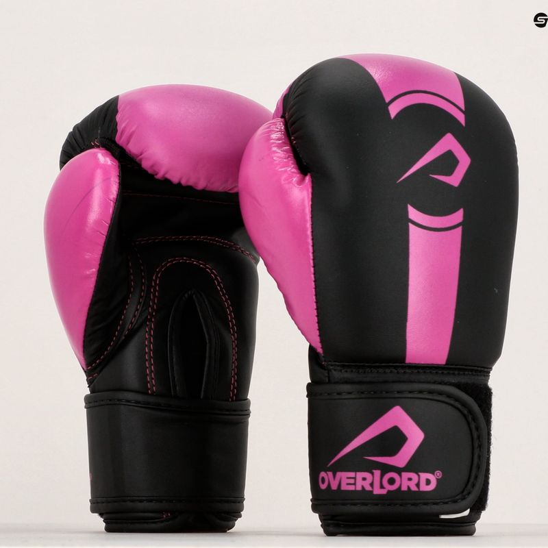 Детски боксови ръкавици Overlord Boxer в черно и розово 100003-PK 11