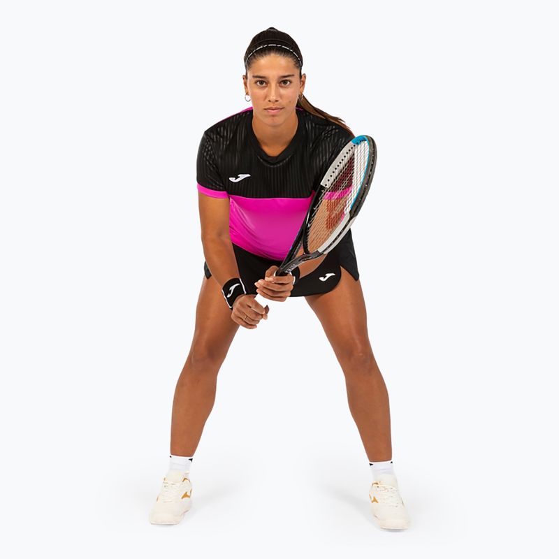 Тениска Joma Montreal SS fluor pink/black 3