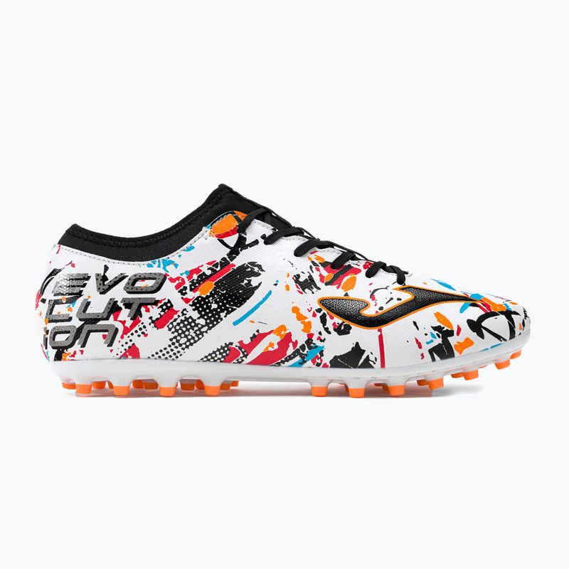 Joma Evolution AG мъжки футболни обувки бяло/черно/оранжево 2