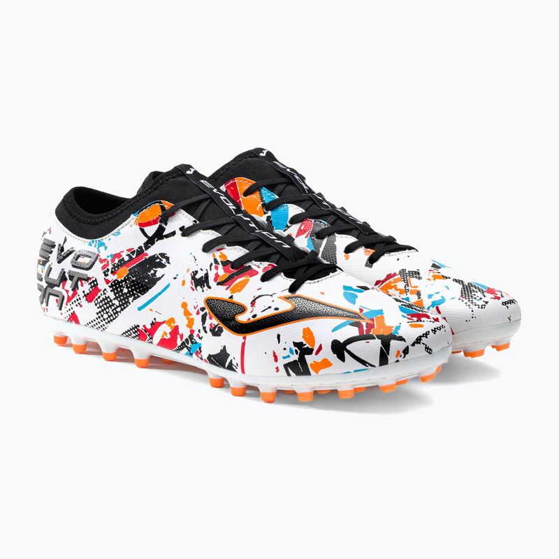 Joma Evolution AG мъжки футболни обувки бяло/черно/оранжево 4