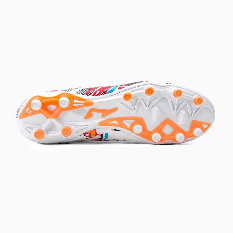 Joma Evolution FG мъжки футболни обувки бяло/черно/оранжево 5