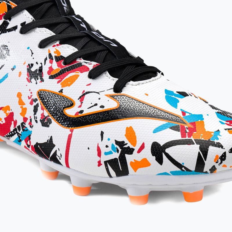 Joma Evolution FG мъжки футболни обувки бяло/черно/оранжево 7
