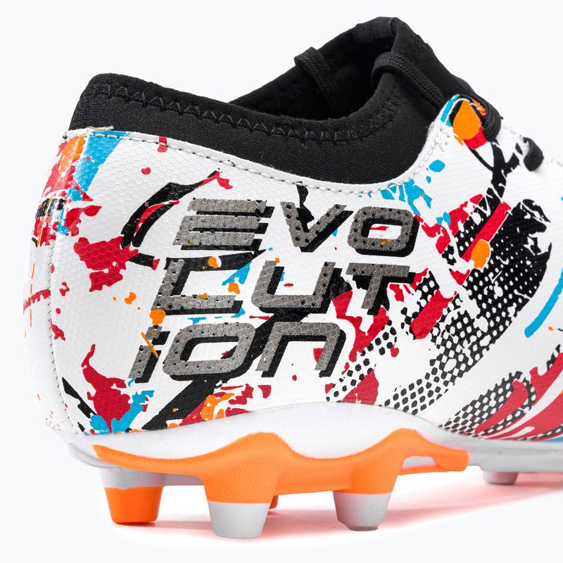 Joma Evolution FG мъжки футболни обувки бяло/черно/оранжево 8