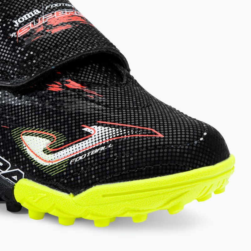 Детски футболни обувки Joma Super Copa TF черни/оранжеви 7
