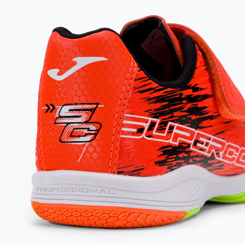 Детски футболни обувки Joma Super Copa IN coral/green fluor 8