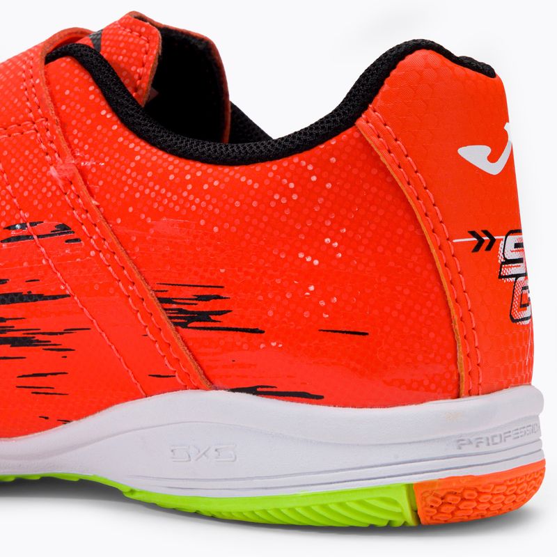 Детски футболни обувки Joma Super Copa IN coral/green fluor 10