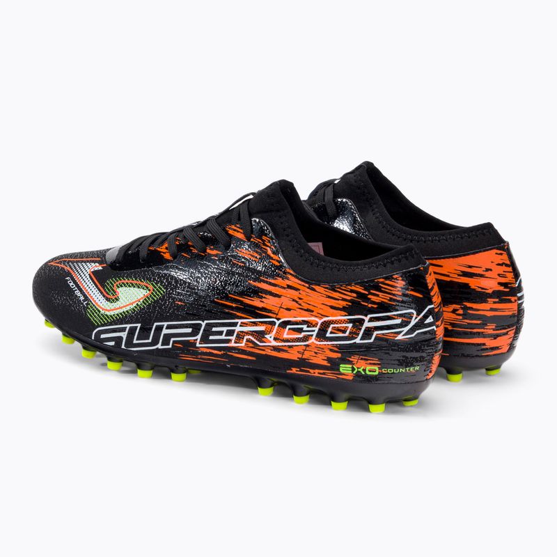Joma Super Copa AG мъжки футболни обувки черно/коралово 3