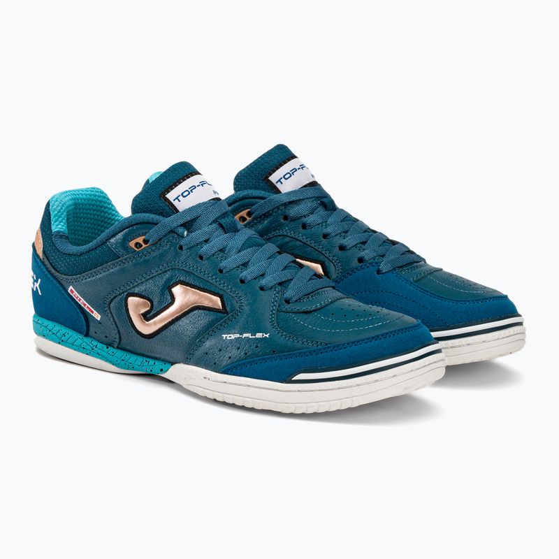 Мъжки футболни обувки Joma Top Flex IN petroleum/gold 4