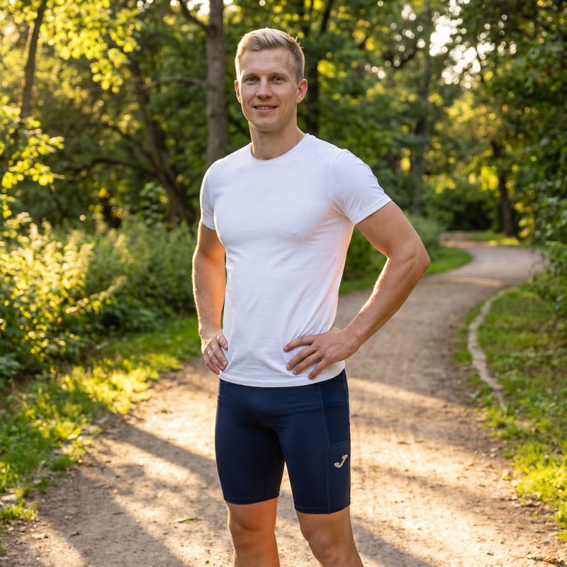 Мъжки къси чорапогащи за бягане Joma Elite X Short Tights, тъмносини 700038.300 13