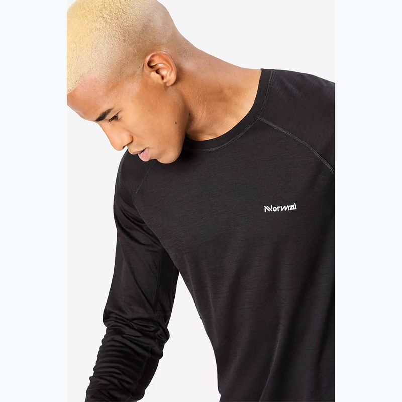NNormal Merino за бягане с дълъг ръкав черно 4