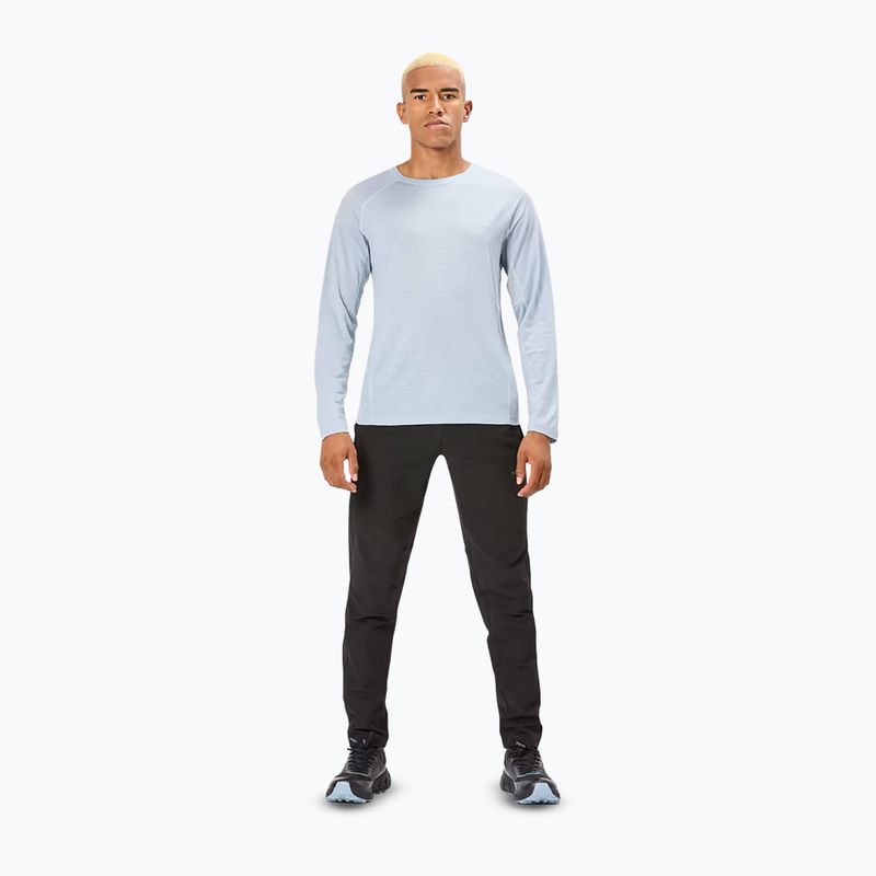 Мъжки дълъг ръкав за бягане NNormal Merino blue 2